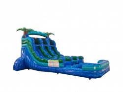 15ft Island Drop Dual Lane Water Slide