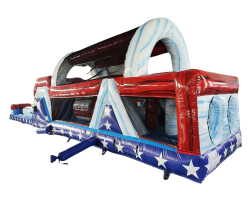 46ft American Thunder Hybrid Wet/Dry Inflatable Obstacle Course 46ft American Thunder Hybrid Wet/Dry Inflatable Obstacle Course
