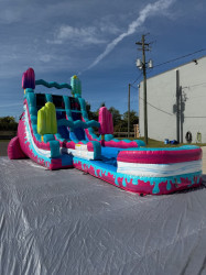 18ft Freeze Pop Falls Dual Lane Water Slide