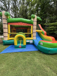 IMG 0343 1788563708 Tropical Bounce House with Wet/Dry Slide
